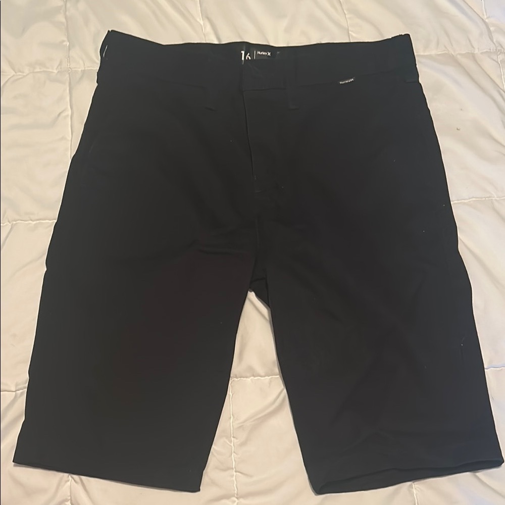 Hurley Men's Black Flat Front Shorts